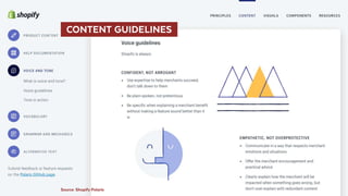 Source: Shopify Polaris
  CONTENT GUIDELINES 
 