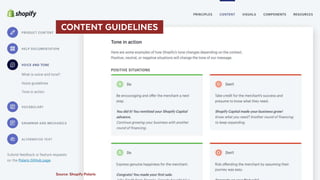 Source: Shopify Polaris
  CONTENT GUIDELINES 
 