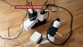 “HISTORICALLY GROWN”
@BennoLoewenberg
Code, Tech, Design, Org
 
