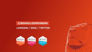   @BENNOLOEWENBERG 
 LINKEDIN / XING / TWITTER
Design Sprint
 