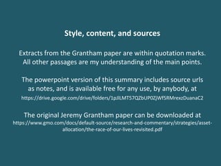 Style, content, and sources
Extracts from the Grantham paper are within quotation marks.
All other passages are my underst...