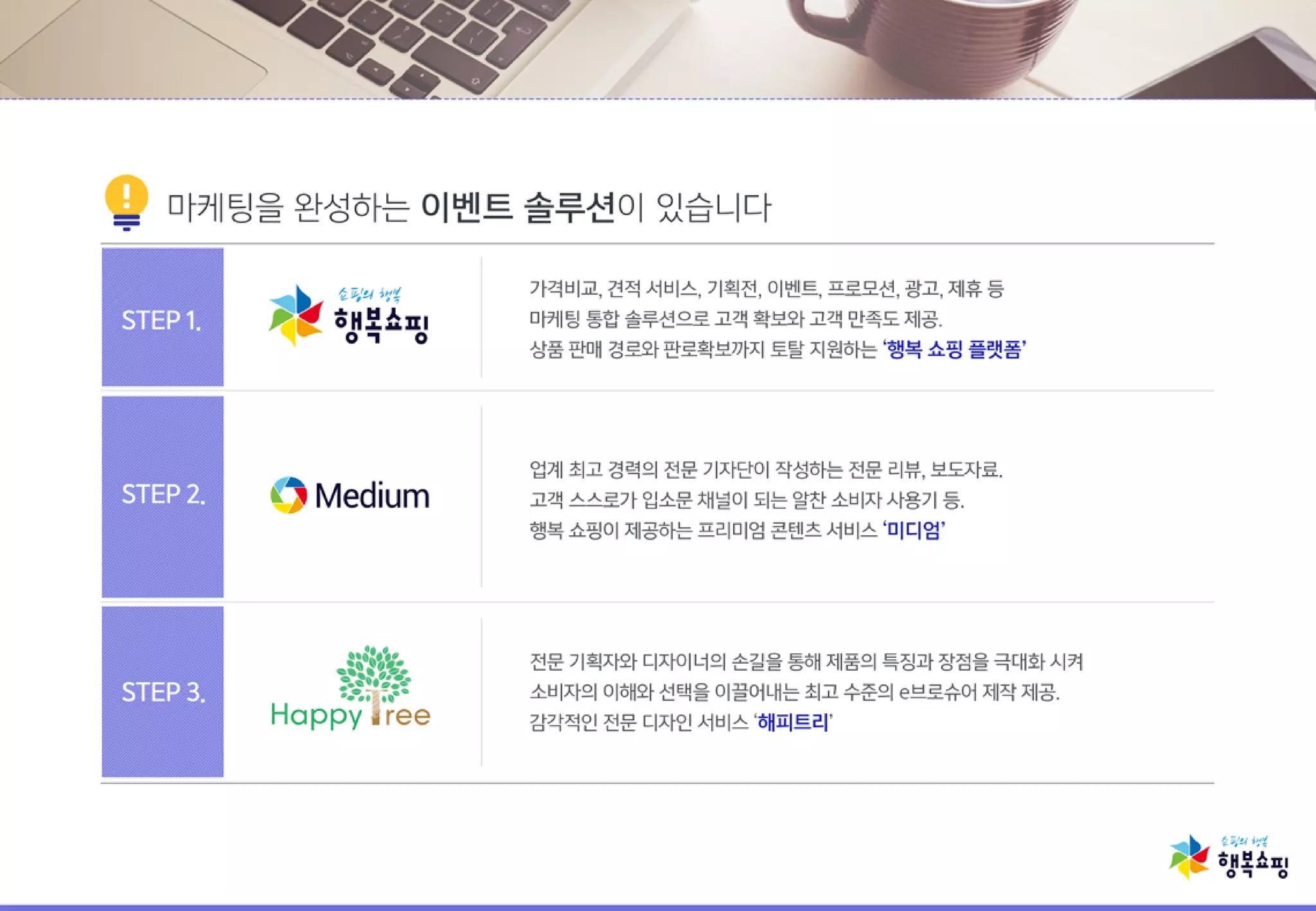 행복쇼핑 쇼핑광고 제안서