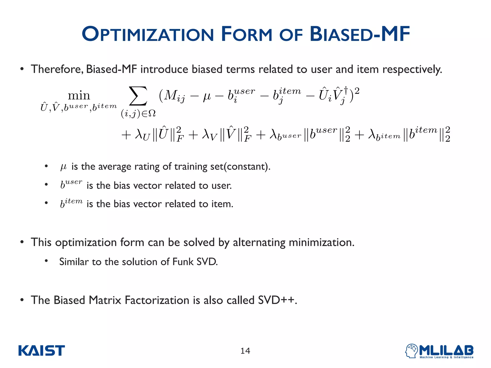 Why biased matrix factorization works well? | PDF