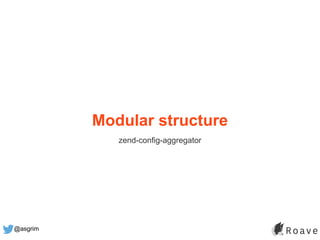 @asgrim
Modular structure
zend-config-aggregator
 