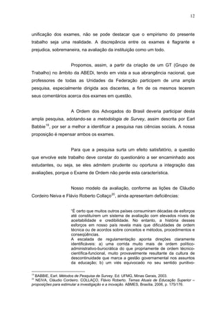 ENADE e EXAME DE ORDEM