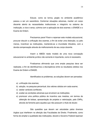 ENADE e EXAME DE ORDEM