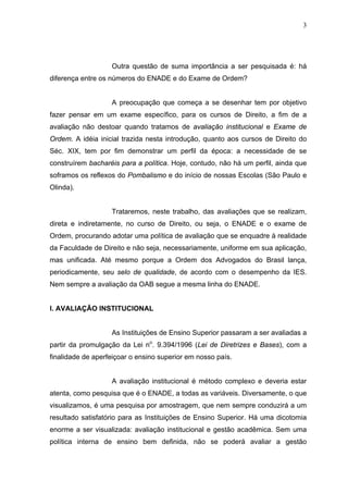 ENADE e EXAME DE ORDEM