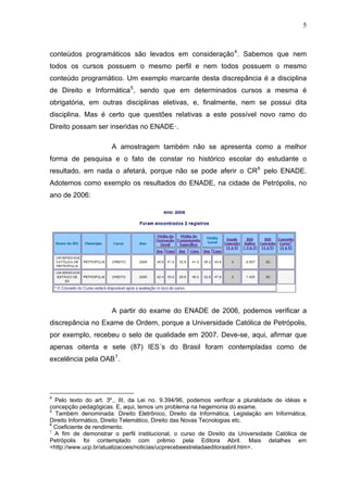 ENADE e EXAME DE ORDEM