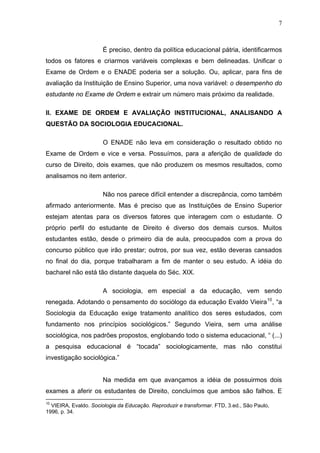 ENADE e EXAME DE ORDEM