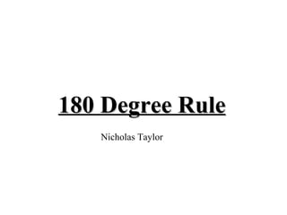 180 Degree Rule Nicholas Taylor 