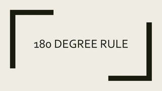 180 DEGREE RULE
 
