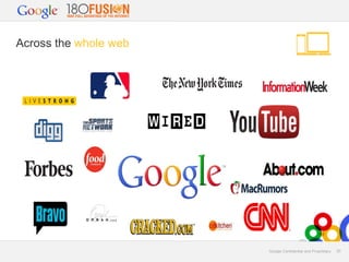 Across the whole web

Google Confidential and Proprietary

20

 