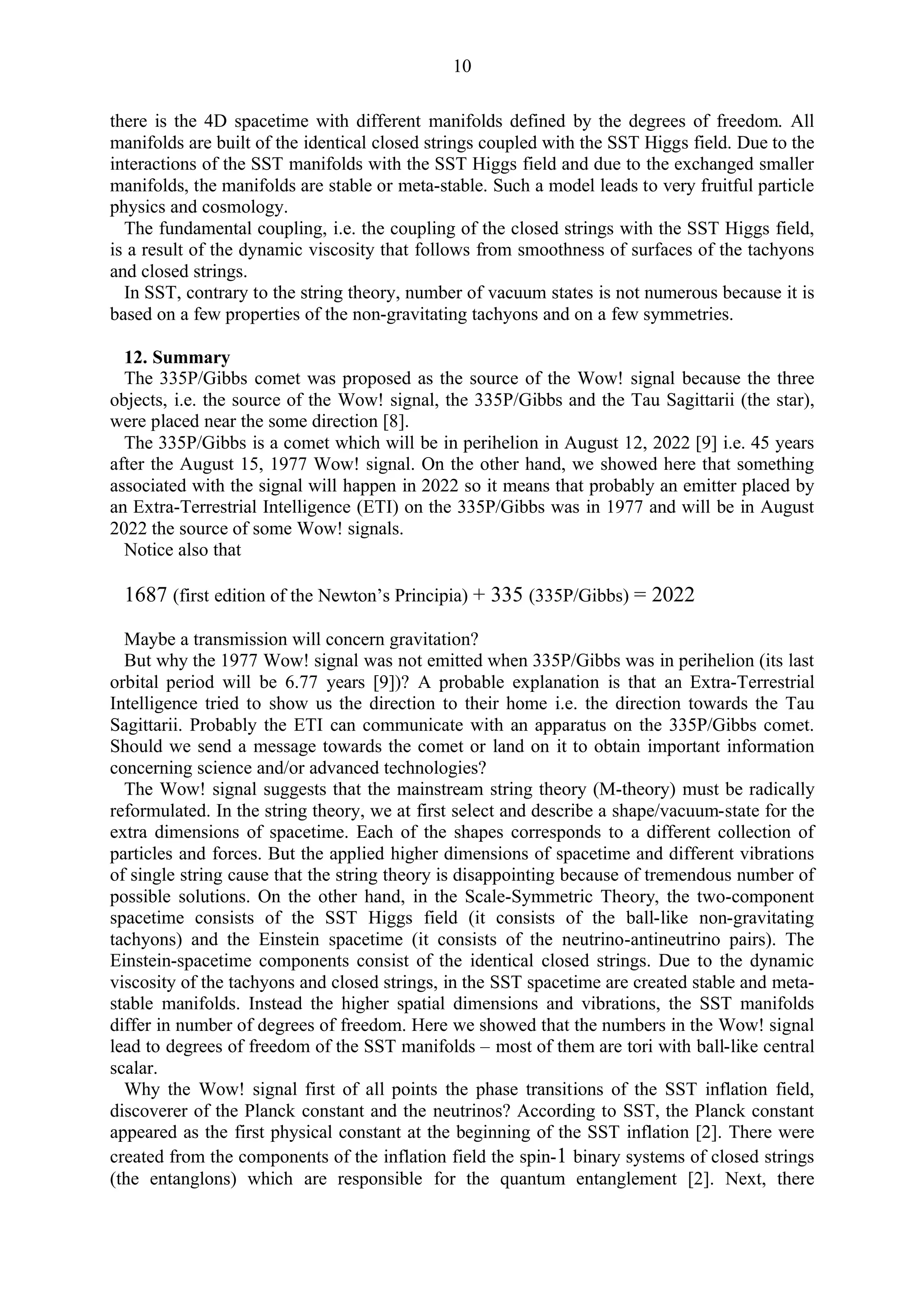 Wow Signal Code Wow! Signal Decoded as Foundations of Theory of Everything | PDF