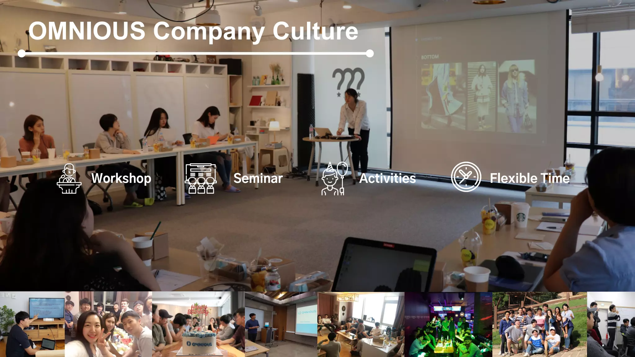 OMNIOUS Company Culture
Workshop Seminar Activities Flexible Time
 