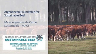 Argentinean Roundtable for
Sustainable Beef
Mesa Argentina de Carne
Sustentable - MACS -
Caldenes S.A.
 