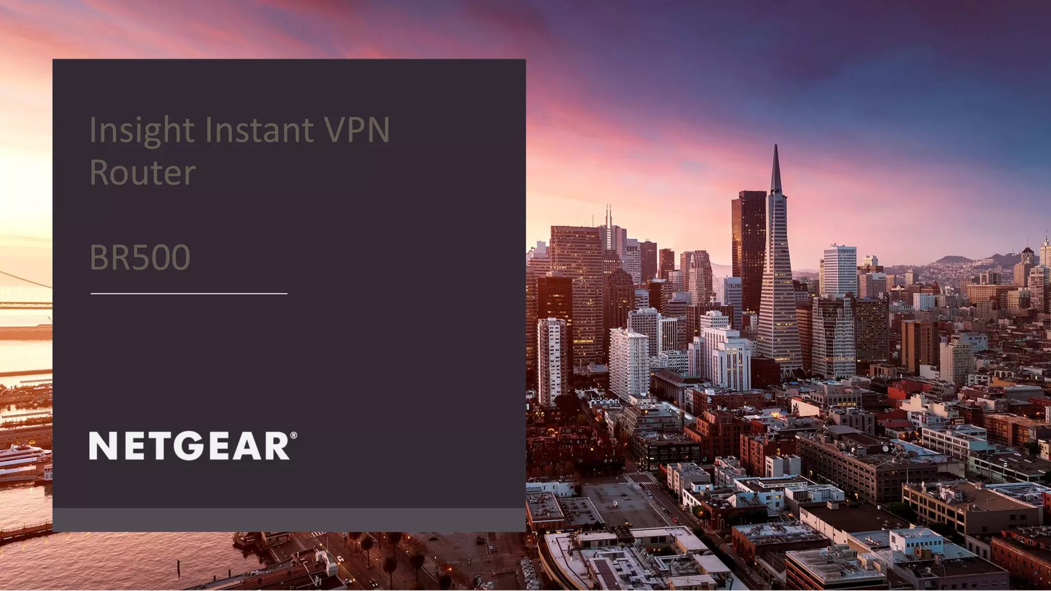 Insight Instant VPN
Router
BR500
 