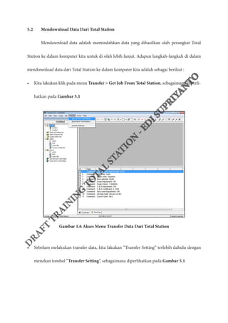 Training Total Station - Transfer Data | PDF