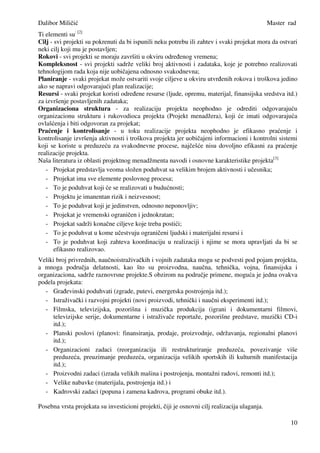 Projekat Rizik Primjer Primena projektnog menadzmenta u vojsci | PDF