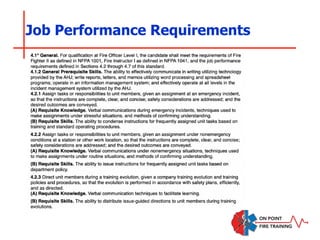 Job Performance Requirements
 