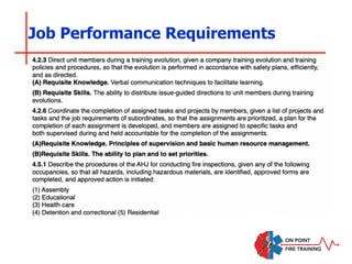 Job Performance Requirements
 