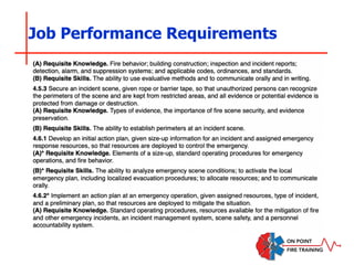 Job Performance Requirements
 