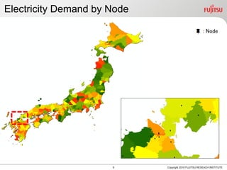 Electricity Demand by Node
Copyright 2018 FUJITSU RESEACH INSTITUTE9
: Node
 