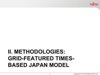 II. METHODOLOGIES:
GRID-FEATURED TIMES-
BASED JAPAN MODEL
Copyright 2018 FUJITSU RESEACH INSTITUTE3
 