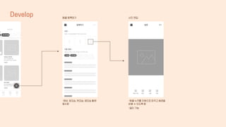 동물 등록하기 사진 편집
Develop
-영상, 앞모습, 뒷모습, 옆모습 촬영
필수화
-동물 누끼를 자동으로 따주고 배경을
바꿀 수 있도록 함
-필터 기능
 