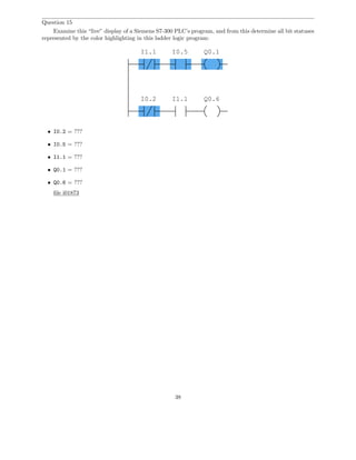 Basic Plc Test Question plc learn | PDF