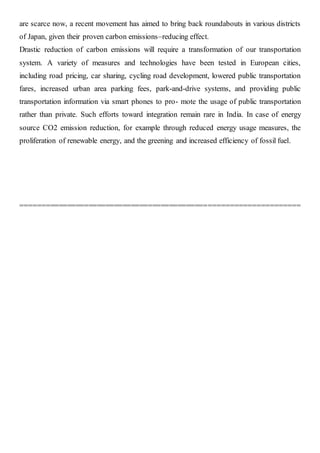 Impact of transportation system on environent | DOCX