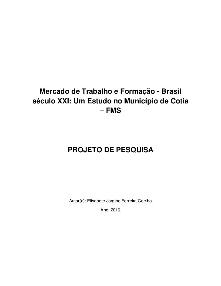 Pre projeto de artigo