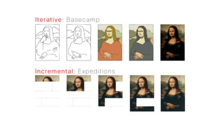 Iterative: Basecamp
Incremental: Expeditions