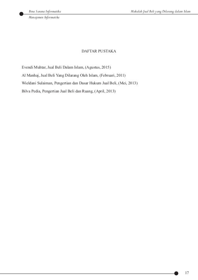 Makalah Jual Beli Dalam Islam Download Doc Pdf Lengkap