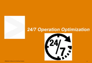 AlMashariq Trading and Contracting Company 8
24/7 Operation Optimization
 