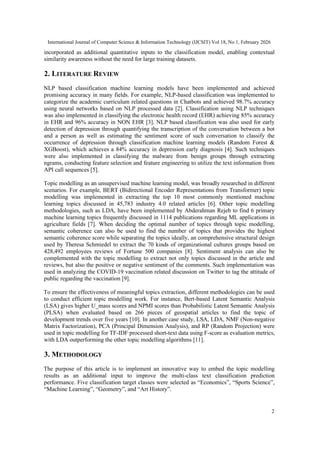 AN HYBRID IMPLEMENTATION OF NLP AND TOPIC MODELLING IN THE TEXT ...