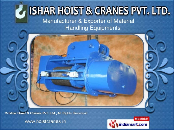 Ishar Hoist & Cranes Pvt. Ltd Maharashtra India