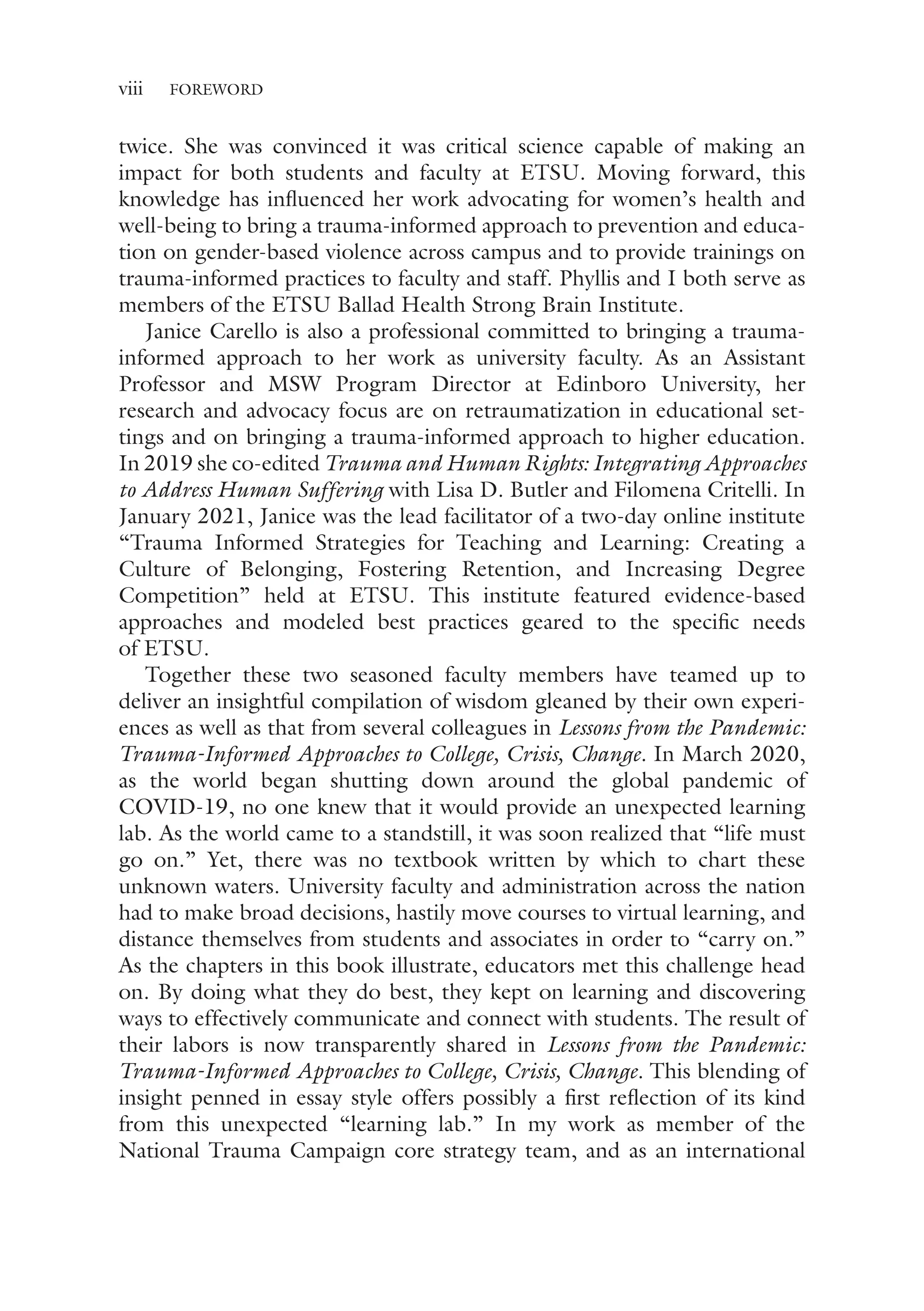 Lessons From The Pandemic Traumainformed Approaches To College Crisis