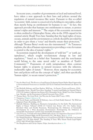 Indigenous Water Rights In Law And Regulation Lessons From Comparative ...