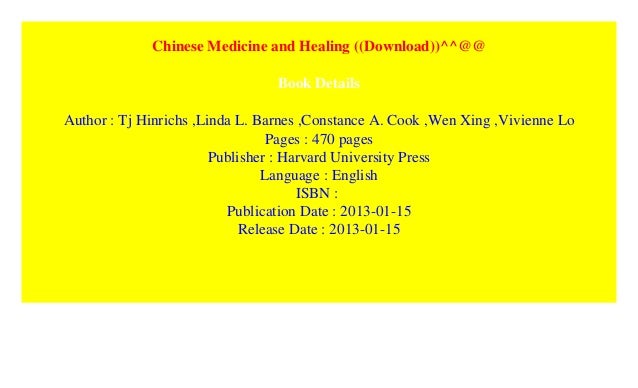 Chinese Medicine And Healing Download