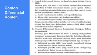 Contoh
Diferensial
Konten
 