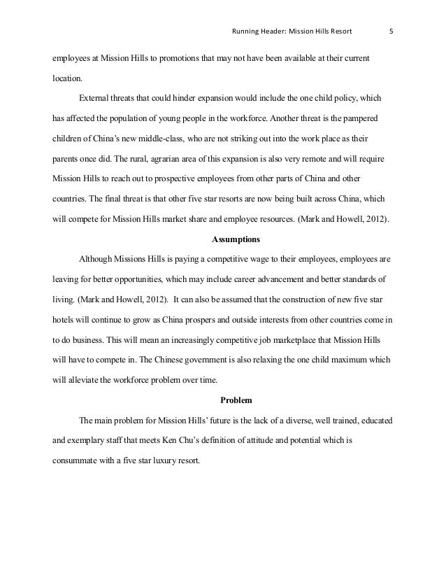 mission hills final case study opportunities for current 5