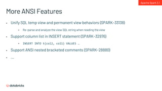 Deep Dive into the New Features of Apache Spark 3.1 | PDF