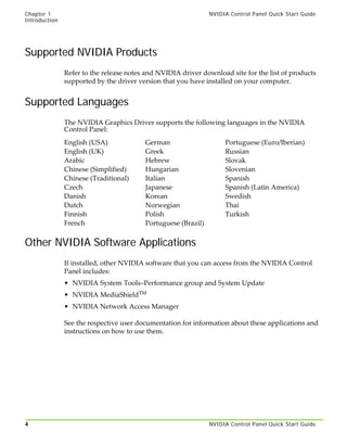 182.08 Nvidia Control Panel Quick Start Guide | PDF