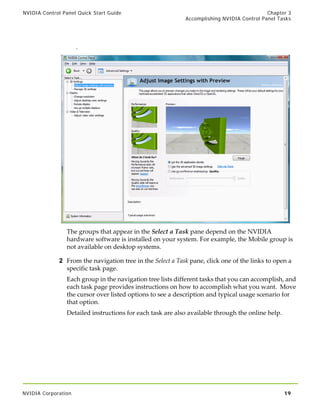 182.08 Nvidia Control Panel Quick Start Guide | PDF