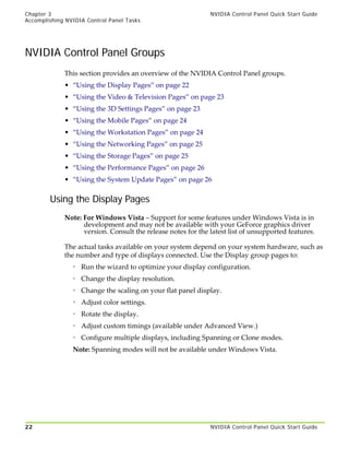 182.08 Nvidia Control Panel Quick Start Guide | PDF