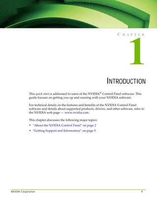 182.08 Nvidia Control Panel Quick Start Guide | PDF
