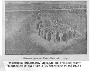 “Ілюстрованого додатку” до щоденної київської газети
“Відродження” від 7 квітня (25 березня за ст. ст.) 1918 р.
 