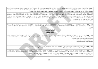 13
‫الفصل‬45:‫بين‬ ‫ح‬‫او‬‫ر‬‫تت‬ ‫بخطية‬ ‫يعاقب‬( ‫آالف‬ ‫خمسة‬5.000( ‫ألف‬ ‫ن‬‫وعشرو‬ ‫دينار‬ )20.000‫دينار‬ )‫أو‬ ‫امتناع‬ ‫كل‬‫إليها‬ ‫المشار‬ ‫المعطيات‬‫و‬ ‫الوثائق‬ ‫إبالغ‬ ‫عن‬ ‫سهو‬
‫بالفصلين‬23‫و‬24‫ن‬‫القانو‬ ‫هذا‬ ‫من‬‫بالفصل‬ ‫عليهم‬ ‫المنصوص‬ ‫اقبة‬‫ر‬‫بالم‬ ‫ن‬‫ـو‬‫ف‬‫المكل‬ ‫ان‬‫و‬‫األع‬ ‫ـام‬‫ه‬‫م‬ ‫وتعطيل‬36. ‫ن‬‫ـانو‬‫ق‬‫ال‬ ‫ـذا‬‫ه‬ ‫من‬
‫الفصل‬46( ‫ثالثة‬ ‫بين‬ ‫ح‬‫او‬‫ر‬‫تت‬ ‫لمدة‬ ‫بالسجن‬ ‫يعاقب‬ :3( ‫وسنة‬ ‫أشهر‬ )1( ‫آالف‬ ‫ة‬‫ر‬‫عش‬ ‫بين‬ ‫ح‬‫او‬‫ر‬‫تت‬ ‫وبخطية‬ )10.000( ‫ألف‬ ‫ن‬‫وعشرو‬ ‫دينار‬ )20.000‫بإحدى‬ ‫أو‬ ‫دينار‬ )
‫العقوبتين‬‫من‬ ‫كل‬ ‫فقط‬‫المقطع‬ ‫اجهة‬‫و‬ ‫تحت‬ ‫من‬ ‫خامات‬ ‫ج‬‫يستخر‬‫ـدم‬‫ع‬ ‫عند‬ ‫أو‬ ‫بالمقاطع‬ ‫المكلفة‬ ‫ة‬‫ر‬‫ا‬‫ز‬‫الو‬ ‫مصالح‬ ‫قبل‬ ‫من‬ ‫ة‬‫ر‬ّ‫المقر‬ ‫األشغال‬ ‫تنفيذ‬ ‫على‬ ‫يعترض‬ ‫أو‬ ‫أفقيا‬‫ام‬‫ر‬‫إح‬
.‫المخالف‬ ‫قبل‬ ‫من‬ ‫الفنية‬ ‫الشروط‬ ‫اس‬‫ر‬‫ك‬
‫الفصل‬47( ‫بين‬ ‫ح‬‫او‬‫ر‬‫تت‬ ‫بخطية‬ ‫يعاقب‬ :5000( ‫ألف‬ ‫ن‬‫وعشرو‬ ‫دينار‬ )20.000‫م‬ ‫كل‬ ‫دينار‬ )‫بالفصل‬ ‫عليها‬ ‫المنصوص‬ ‫امات‬‫ز‬‫االلت‬ ‫و‬ ‫اجبات‬‫و‬‫بال‬ ّ‫يخل‬ ‫ن‬25‫هذا‬ ‫من‬
.‫ن‬‫القانو‬
‫السـ‬ ‫البــاب‬‫ـ‬‫ادس‬
‫مختلفـة‬ ‫أحكام‬
‫الفصل‬48:" ‫يسمى‬ ‫ق‬‫صندو‬ ‫لتمويل‬ ، ‫الدولة‬ ‫انية‬‫ز‬‫مي‬ ‫من‬ ‫اعتمادات‬‫و‬ ‫المخالفات‬ ‫خطايا‬ ‫من‬ ‫المتأتية‬ ‫المقابيض‬ ‫من‬ ‫ء‬‫جز‬ ‫يخصص‬‫وتحدد‬ ،" ‫وتأهيلها‬ ‫المقاطع‬ ‫اقبة‬‫ر‬‫م‬ ‫ق‬‫صندو‬
‫مقابي‬.‫المالية‬ ‫ن‬‫بقانو‬ ‫سنويا‬ ‫يفه‬‫ر‬‫ومصا‬ ‫ضه‬
.‫بأمر‬ ‫فيه‬ ‫التصرف‬ ‫كيفية‬ ‫وتضبط‬
‫الفصل‬49:.‫بمقتضاها‬ ‫نحت‬ُ‫م‬ ‫التي‬ ‫يعية‬‫ر‬‫التش‬ ‫لألحكام‬ ‫خاضعة‬ ،‫انقضائها‬ ‫غاية‬ ‫إلى‬ ،‫المفعول‬ ‫ية‬‫ر‬‫السا‬ ‫اإلستغالل‬ ‫رخص‬ ‫تبقى‬
‫الفصل‬50‫عدد‬ ‫ن‬‫القانو‬ ‫وخاصة‬ ‫ن‬‫القانو‬ ‫لهذا‬ ‫المخالفة‬‫و‬ ‫السابقة‬ ‫األحكام‬ ‫تلغى‬ :20‫لسنة‬1989‫في‬ ‫خ‬‫المؤر‬22‫فيف‬‫ـ‬‫ي‬‫ر‬1989‫هو‬ ‫كما‬ ‫المقاطع‬ ‫إستغالل‬ ‫بتنظيم‬ ‫المتعلق‬
‫ـدد‬‫ع‬ ‫ن‬‫بالقانو‬ ‫متمم‬95‫لسنة‬1998‫في‬ ‫خ‬‫المؤر‬23‫نوفمبر‬1998‫عدد‬ ‫ن‬‫القانو‬‫و‬97‫لسنة‬2000‫في‬ ‫خ‬‫المؤر‬22‫نوفمبر‬2000.
 