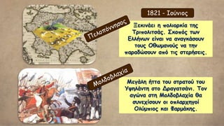 Ο μεγάλοι σταθμοί της Επανάστασης κατά τον 1ο χρόνο