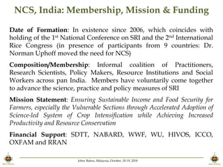1822 - National Consortium of SRI (NCS) India | PPTX